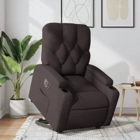 Sillón eléctrico reclinable elevable de tela marrón oscuro de , Sillones - Ref: Foro24-3204739, Precio: 328,59 €, Descuento: %