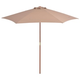 Sonnenschirm mit Holzstange 270 cm taupegrau von vidaXL, Sonnenschirme - Ref: Foro24-44516, Preis: 74,12 €, Rabatt: %