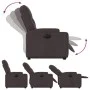 Sillón eléctrico reclinable elevable de tela marrón oscuro de , Sillones - Ref: Foro24-3204739, Precio: 318,23 €, Descuento: %
