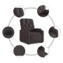 Sillón eléctrico reclinable elevable de tela marrón oscuro de , Sillones - Ref: Foro24-3204739, Precio: 318,23 €, Descuento: %