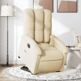 Sillón eléctrico reclinable elevable de tela color crema de , Sillones - Ref: Foro24-3204125, Precio: 326,35 €, Descuento: %