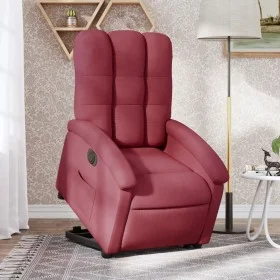 Sillón eléctrico reclinable elevable de tela rojo tinto de , Sillones - Ref: Foro24-3204119, Precio: 337,55 €, Descuento: %