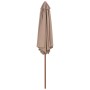 Sombrilla de jardín con palo de madera 270 cm gris topo de vidaXL, Sombrillas - Ref: Foro24-44516, Precio: 74,12 €