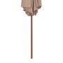 Sombrilla de jardín con palo de madera 270 cm gris topo de vidaXL, Sombrillas - Ref: Foro24-44516, Precio: 74,12 €