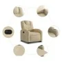 Elektrisch anhebbarer Liegestuhl aus cremefarbenem Stoff von , Sessel - Ref: Foro24-3204401, Preis: 334,29 €, Rabatt: %