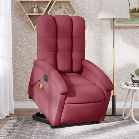 Sillón de masaje elevable eléctrico tela rojo tinto de , Sillones - Ref: Foro24-3204131, Precio: 340,75 €, Descuento: %