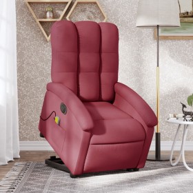 Sillón de masaje elevable eléctrico tela rojo tinto de , Sillones - Ref: Foro24-3204131, Precio: 319,10 €, Descuento: %