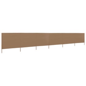Beach windbreaker with 6 fabric panels 800x80 cm taupe by vidaXL, Umbrellas - Ref: Foro24-44546, Price: 53,30 €, Discount: %