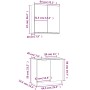 Juego de muebles de baño 2 piezas madera contrachapada blanco