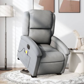 Liftable reclining electric massage chair light gray fabric by , Armchairs - Ref: Foro24-3204200, Price: 319,88 €, Discount: %