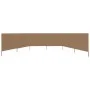 Paravientos de playa de 6 paneles de tela 800x80 cm gris topo de vidaXL, Sombrillas - Ref: Foro24-44546, Precio: 52,16 €, Des...