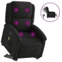 Sillón de masaje eléctrico reclinable elevable tela negro de , Sillones - Ref: Foro24-3204202, Precio: 322,59 €, Descuento: %