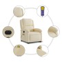 Liftable reclining electric massage chair cream fabric by , Armchairs - Ref: Foro24-3204209, Price: 330,08 €, Discount: %