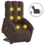 Sillón masaje eléctrico reclinable elevable tela marrón oscuro de , Sillones - Ref: Foro24-3204133, Precio: 351,52 €, Descuen...
