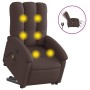 Sillón masaje eléctrico reclinable elevable tela marrón oscuro de , Sillones - Ref: Foro24-3204133, Precio: 341,27 €, Descuen...