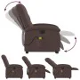 Sillón masaje eléctrico reclinable elevable tela marrón oscuro de , Sillones - Ref: Foro24-3204133, Precio: 351,52 €, Descuen...