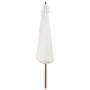 Sombrilla de exterior con palo de madera blanco arena 350 cm de vidaXL, Sombrillas - Ref: Foro24-44527, Precio: 116,93 €, Des...