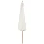Sombrilla de exterior con palo de madera blanco arena 350 cm by vidaXL, Umbrellas - Ref: Foro24-44527, Price: 111,30 €, Disco...