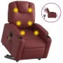 Sillón de masaje elevable eléctrico cuero artificial rojo tinto de , Sillones - Ref: Foro24-3204455, Precio: 381,85 €, Descue...