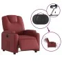 Sillón reclinable eléctrico de cuero sintético rojo tinto de , Sillones - Ref: Foro24-3204420, Precio: 285,25 €, Descuento: %