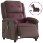 Sillón de masaje reclinable eléctrico cuero sintético marrón de , Sillones - Ref: Foro24-3204221, Precio: 273,11 €, Descuento: %