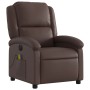 Sillón de masaje reclinable eléctrico cuero sintético marrón de , Sillones - Ref: Foro24-3204221, Precio: 273,11 €, Descuento: %