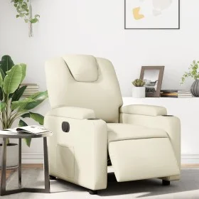 Cream Faux Leather Power Recliner by , Armchairs - Ref: Foro24-3204417, Price: 268,18 €, Discount: %