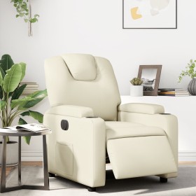 Cremefarbener Power-Liegestuhl aus Kunstleder von , Sessel - Ref: Foro24-3204417, Preis: 270,52 €, Rabatt: %