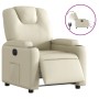 Sillón reclinable eléctrico de cuero sintético crema de , Sillones - Ref: Foro24-3204417, Precio: 270,41 €