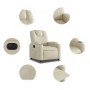 Sillón reclinable eléctrico de cuero sintético crema de , Sillones - Ref: Foro24-3204417, Precio: 270,41 €