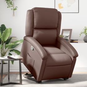 Brown synthetic leather lift-up recliner by , Armchairs - Ref: Foro24-3204228, Price: 279,56 €, Discount: %