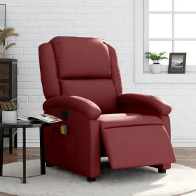Red Artificial Leather Reclining Massage Chair by , Armchairs - Ref: Foro24-3204223, Price: 264,48 €, Discount: %