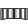 Puerta para perros plegable 2 paneles madera álamo negra 160 cm en Casetas y cercados para perros | Comprar online en Foro24