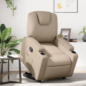Cappuccino-colored artificial leather liftable recliner chair by , Armchairs - Ref: Foro24-3204436, Price: 300,93 €, Discount: %