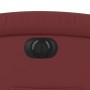 Sillón reclinable eléctrico de cuero sintético rojo tinto