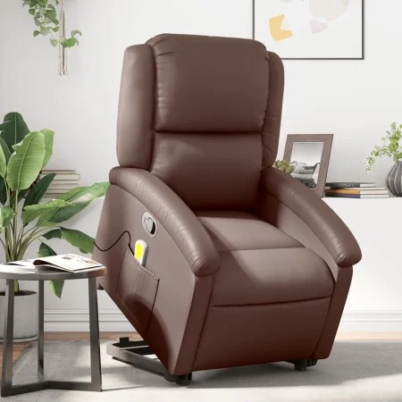 Brauner Fußmassagesessel aus Kunstleder von , Sessel - Ref: Foro24-3204235, Preis: 318,13 €, Rabatt: %