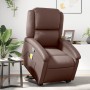 Brown Faux Leather Foot Massage Recliner by , Armchairs - Ref: Foro24-3204235, Price: 292,26 €, Discount: %