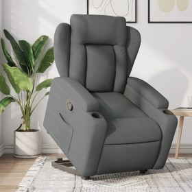 Sillón reclinable elevable de tela gris oscuro de , Sillones - Ref: Foro24-3204483, Precio: 308,09 €, Descuento: %