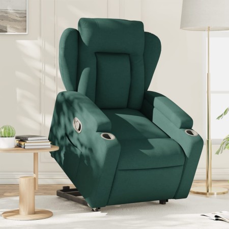 Dark green fabric lifting recliner by , Armchairs - Ref: Foro24-3204488, Price: 265,23 €, Discount: %