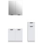 Set de muebles de baño 3 piezas madera contrachapada blanco