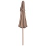 Zweistöckiger Stockschirm aus Holz 270 cm taupe von vidaXL, Sonnenschirme - Ref: Foro24-44520, Preis: 113,45 €, Rabatt: %