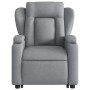 Sillón eléctrico reclinable elevable de tela gris claro