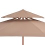 Zweistöckiger Stockschirm aus Holz 270 cm taupe von vidaXL, Sonnenschirme - Ref: Foro24-44520, Preis: 113,45 €, Rabatt: %