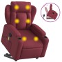 Red fabric liftable massage recliner by , Armchairs - Ref: Foro24-3204497, Price: 321,52 €, Discount: %