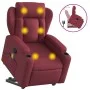 Red fabric liftable massage recliner by , Armchairs - Ref: Foro24-3204497, Price: 354,05 €, Discount: %
