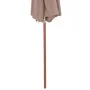 Sombrilla de dos pisos palo de madera 270 cm gris topo de vidaXL, Sombrillas - Ref: Foro24-44520, Precio: 110,86 €, Descuento: %