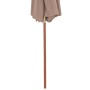 Zweistöckiger Stockschirm aus Holz 270 cm taupe von vidaXL, Sonnenschirme - Ref: Foro24-44520, Preis: 113,45 €, Rabatt: %