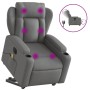 Sillón de masaje eléctrico reclinable elevable tela gris oscuro de , Sillones - Ref: Foro24-3204519, Precio: 344,16 €, Descue...