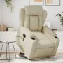 Sillón reclinable de masaje de pie cuero artificial color crema de , Sillones - Ref: Foro24-3204552, Precio: 351,42 €, Descue...