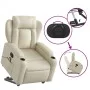 Sillón reclinable de masaje de pie cuero artificial color crema de , Sillones - Ref: Foro24-3204552, Precio: 351,42 €, Descue...